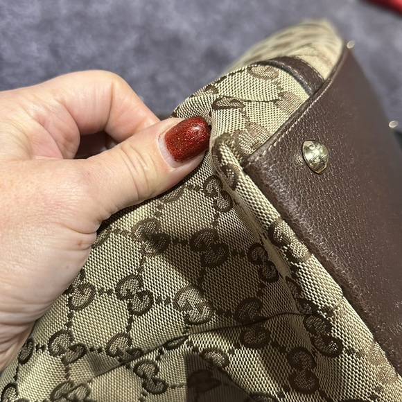 Gucci Abbey GG brown shoulder canvas bag! - Picture 5 of 17